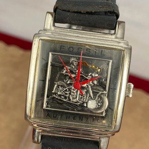 Limited Edition Fossil Motorcycle Silver Watch